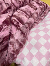 Load image into Gallery viewer, Pink Check Nap Mat