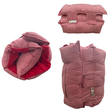 Load image into Gallery viewer, Small red & white gingham Nap Mat
