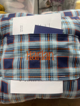 Load image into Gallery viewer, Navy plaid napmat