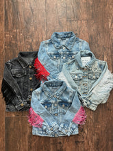 Load image into Gallery viewer, fringe Jean jacket