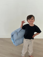 Load image into Gallery viewer, Small blue & white gingham Nap Mat