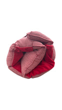 Load image into Gallery viewer, Small red & white gingham Nap Mat