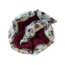 Load image into Gallery viewer, Light color floral with maroon Nap Mat