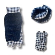 Load image into Gallery viewer, Navy & white gingham Nap Mat