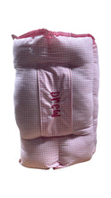 Load image into Gallery viewer, Small pink &amp; white gingham Nap Mat
