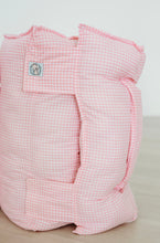 Load image into Gallery viewer, Small pink &amp; white gingham Nap Mat

